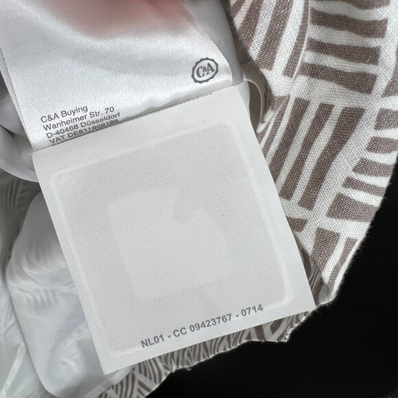 NEW Your Sixth Sense linen lined shift dress tan white Coastal grandma 38 8 - Picture 8 of 13